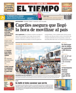 Capriles asegura que lleg&oacute; la hora de movilizar al pa&iacute;s