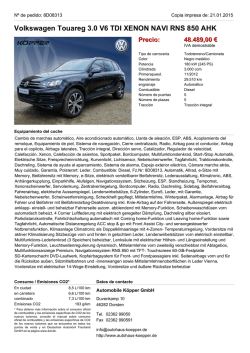 Volkswagen Touareg 3.0 V6 TDI XENON NAVI RNS 850 AHK Precio