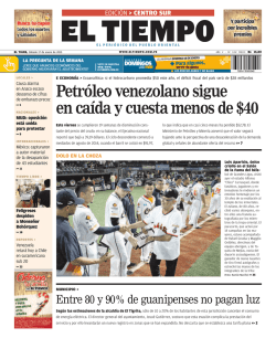 Petr&oacute;leo venezolano sigue en ca&iacute;da y cuesta menos de