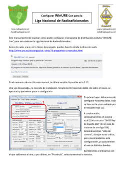 Manual de como configurar el programa winURECon para Liga