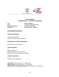 AVISO DE REGATA - APO - Asociaci&oacute;n Peruana de Optimist