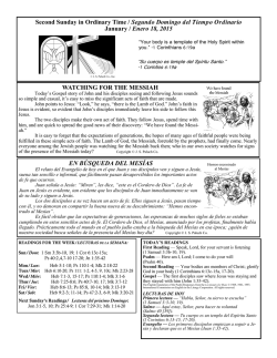 Second Sunday in Ordinary Time / Segundo Domingo del Tiempo