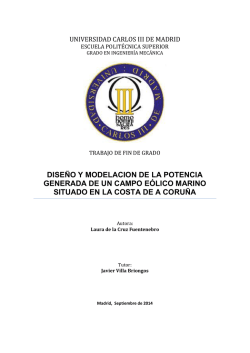 dise&ntilde;o y modelacion de la potencia generada de un campo e&oacute;lico