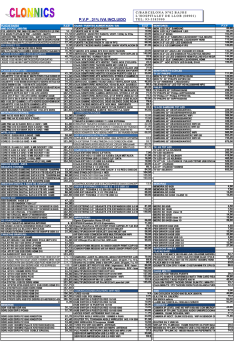 P.V.P . 21% IVA INCLUIDO