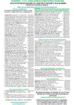 febrero 2.015. para armas como argali ninguna. no encontrara