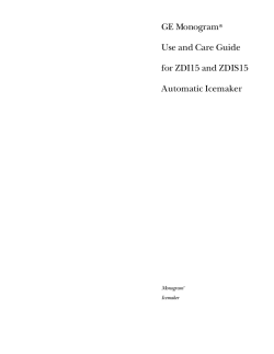 GE Monogram&reg; Use and Care Guide for ZDI15 and ZDIS15