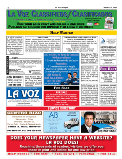la voz classifieds/clasificados la voz classifieds