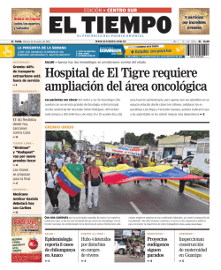 Hospital de El Tigre requiere ampliaci&oacute;n del &aacute;rea