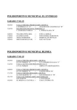 Horario fin de semana 17-01-15