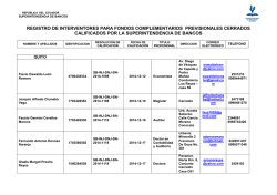 Interventores FCPC calificados