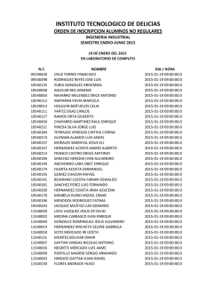 Alumnos No Regulares - Instituto Tecnol&oacute;gico de Delicias