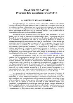 ANALISIS DE DATOS I