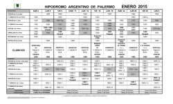 ENERO 2015 - Hip&oacute;dromo Argentino de Palermo