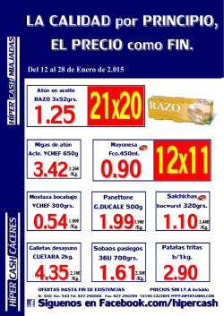 Sobaos pasiegos 36U 700grs. Patatas fritas b/1kg. Panettone G