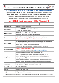 XV Campeonato de Espa&ntilde;a Femenino