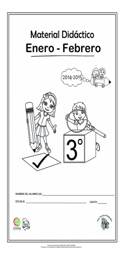 Enero - Febrero - SEECH. Direcci&oacute;n de Educaci&oacute;n Primaria.