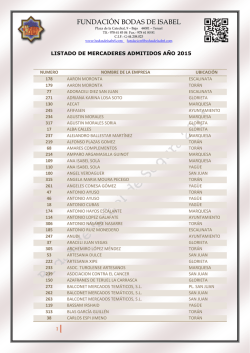 Adjudicaciones Mercado Medieval 2015