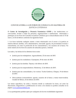 convocatoria foros jc - CIDE