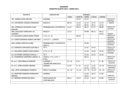 Horarios de Asesorias