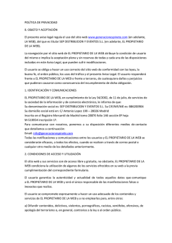 Pol&iacute;tica de privacidad