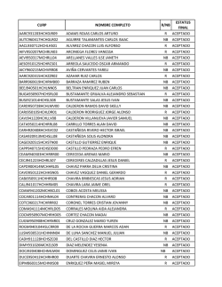 CURP NOMBRE COMPLETO R/NB ESTATUS FINAL