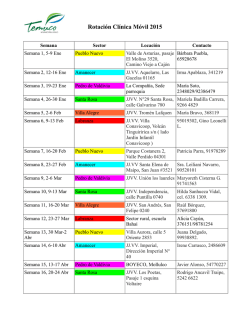 Clinica movil agenda 2015
