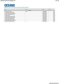 LIBRER&Iacute;AS. Lista de Precios de Art&iacute;culos Vigentes