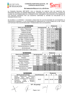 COMISI&Oacute;N PARITARIA ESTATAL DE CARRERA MAGISTERIAL S/P