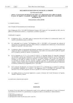 REGLAMENTO DE EJECUCI&Oacute;N (UE) 2015/ 46 DE LA