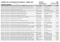 agenda de actividades de sonseca - enero 2015
