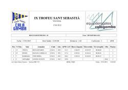IX TROFEU SANT SEBASTI&Agrave;