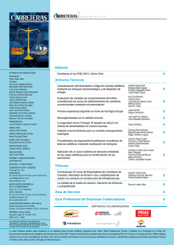 Editorial X Art&iacute;culos T&eacute;cnicos X X X X X X X X Tribunas X X &Aacute;rea de