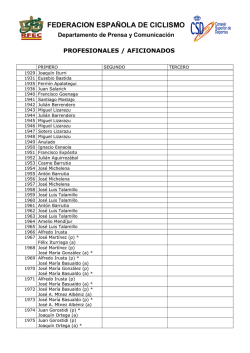 Palmar&eacute;s ciclocross - Federaci&oacute;n Espa&ntilde;ola de Ciclismo