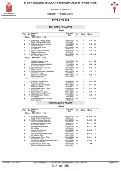 III LIGA GALEGA ESCOLAR FEDERADA ALEVIN (FASE FINAL