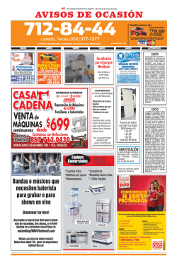 AVISOS DE OCASI&Oacute;N