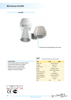 Mini bocinas KLH-KDH Caracter&iacute;sticas t&eacute;cnicas