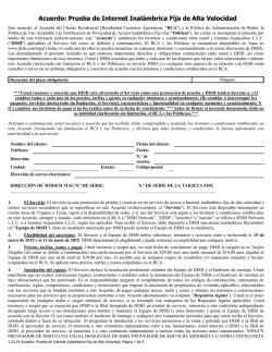 Acuerdo: Prueba de Internet Inal&aacute;mbrica Fija de Alta