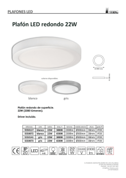 Plaf&oacute;n LED redondo 22W - i-tec