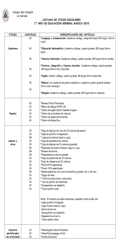 Colegio San Joaqu&iacute;n La Serena LISTADO DE &Uacute;TILES ESCOLARES