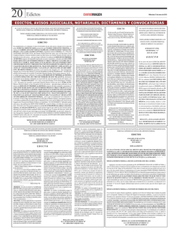 edictos, avisos judiciales, notariales, dict&aacute;menes y convocatorias