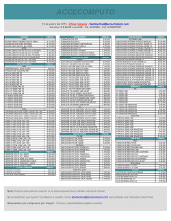 Lista partes y accesorios