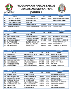 Horarios - Prodefut Soccer