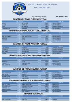 CUARTOS DE FINAL FUERZA ESPECIAL TORNEO