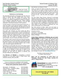 January 18, 2015 - St. Brendan the Navigator Catholic Church