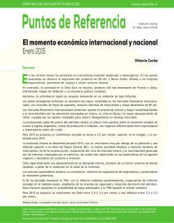 El momento econ&oacute;mico internacional y nacional. Enero 2015