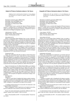 Jutjat de Primera Inst&agrave;ncia n&uacute;mero 2 de Sueca Juzgado de Primera