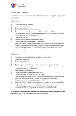 informativo uniforme 2015 - Colegio San Antonio Villa Alemana.