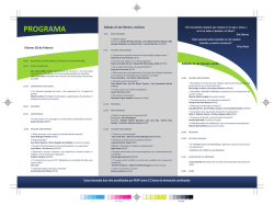 Descarga el programa aqu&iacute; - IV Jornadas de Psicoterapias