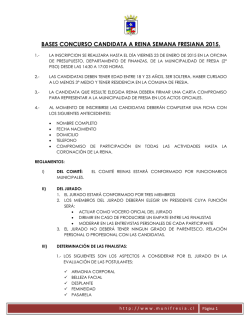 Descarga la Bases Reina 2015 Aqu&iacute;