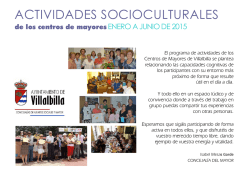 ACTIVIDADES SOCIOCULTURALES